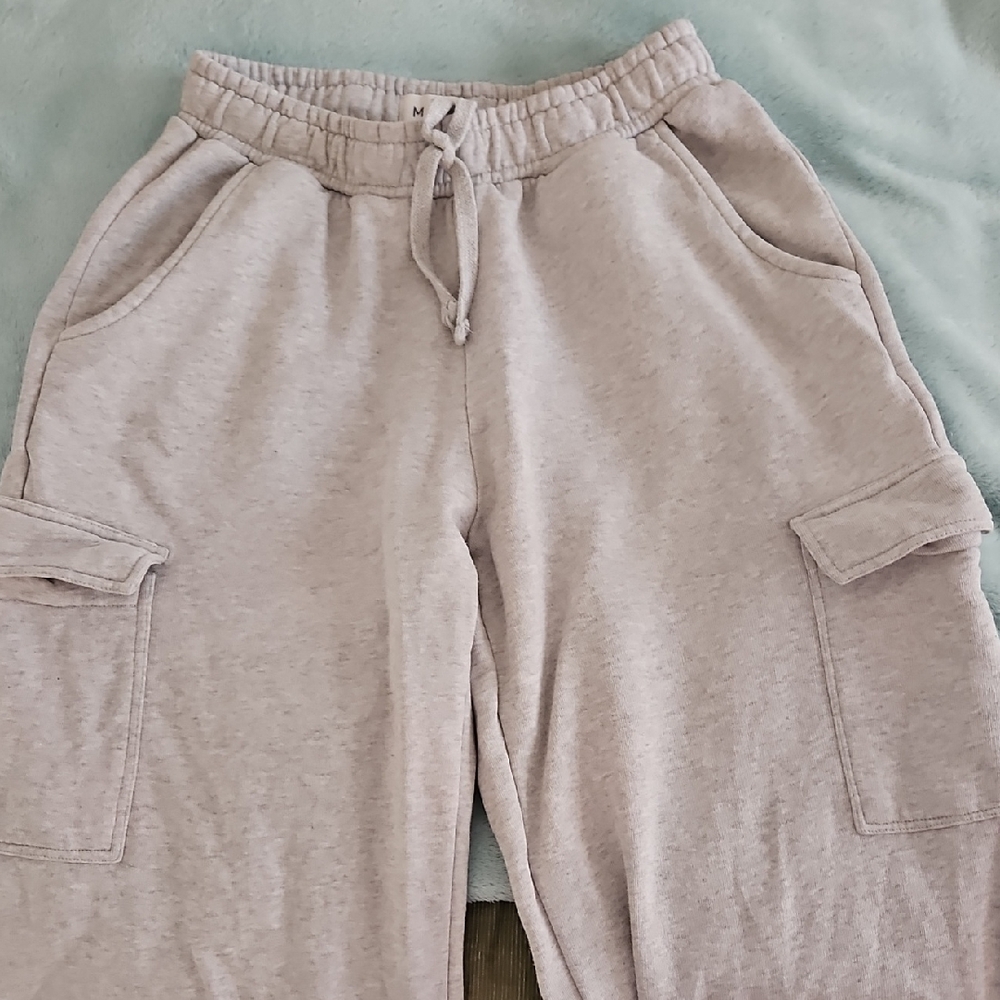 Mate The Label Cargo Sweatpants Heather Gray